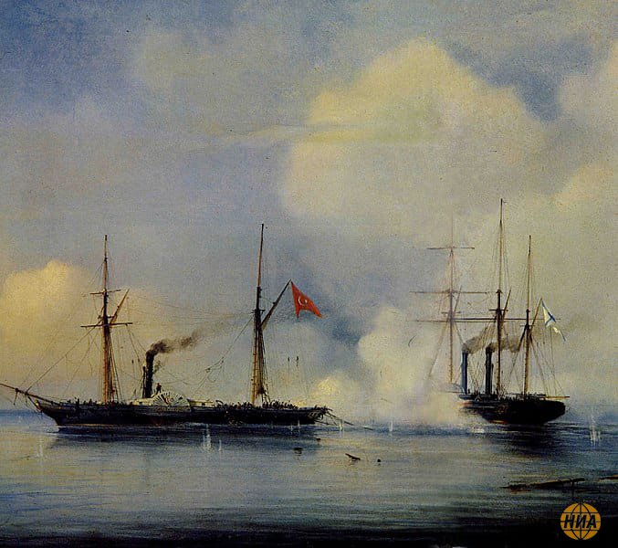 Первый в истории бой паровых кораблей закончился победой русских