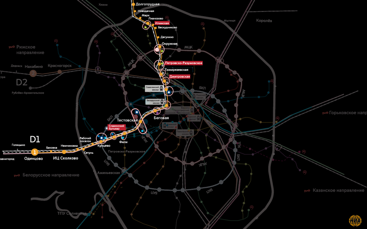 Карта метро москвы d2